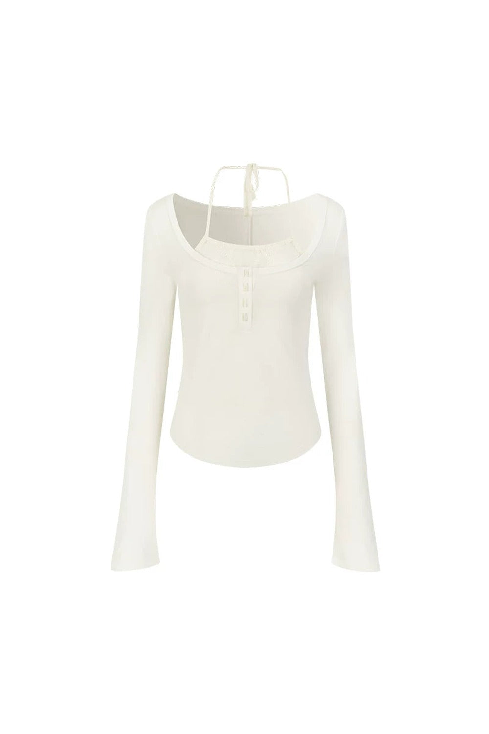 Layered Sheer Gauze Shell Pearl Top