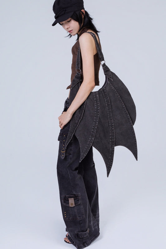 Rabbit Washed Denim Shoulder Bag