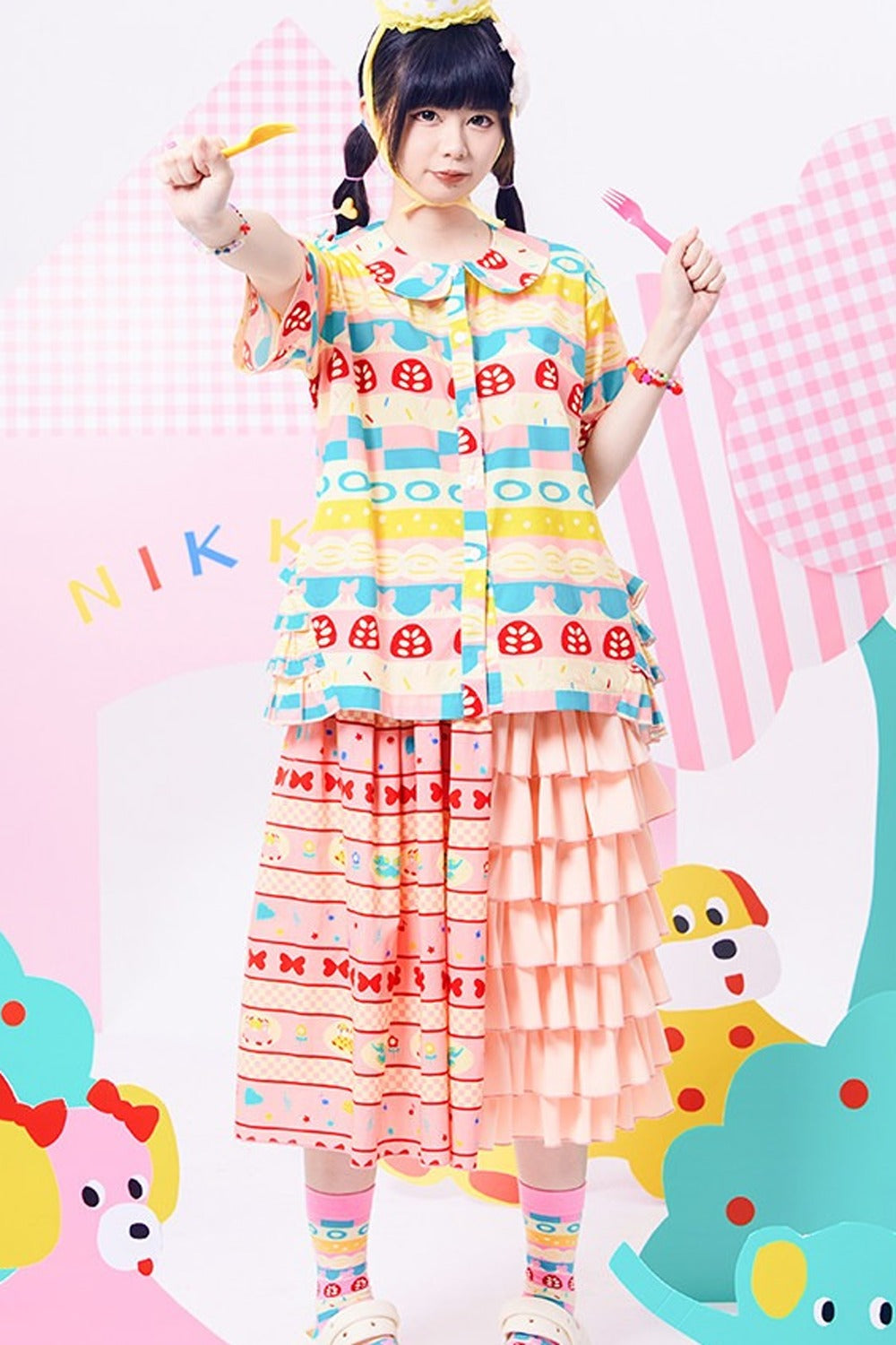 Original Printed Layered Blouse