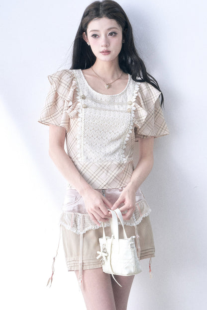 Forgotten Prayer Knitted Patchwork Top