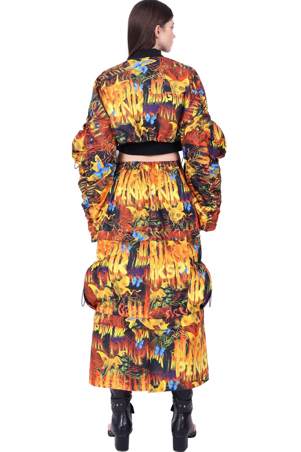 Y2K Silhouette Sleeve Short Jacket
