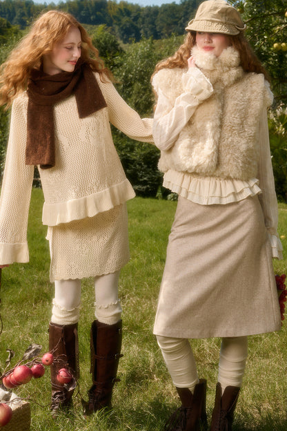 Short Snow Velvet Cat Vest