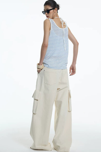 Nautical Striped Lyocell Tank Top