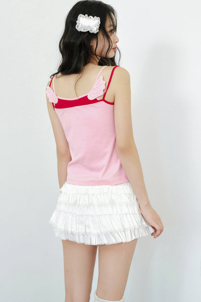 Text Cotton Knit Cami