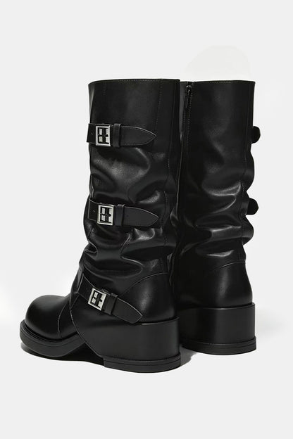 Western Cowboy Mid-High Boots