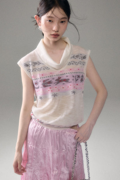 Bunny Fair Isle Knit Vest