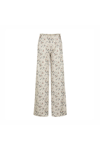 Floral Straight-Leg Pants