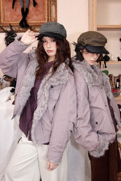 Metal Buckle Striped Flat Cap