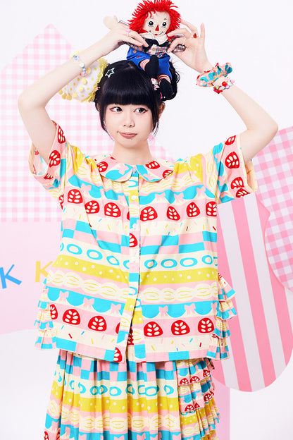 Original Printed Layered Blouse