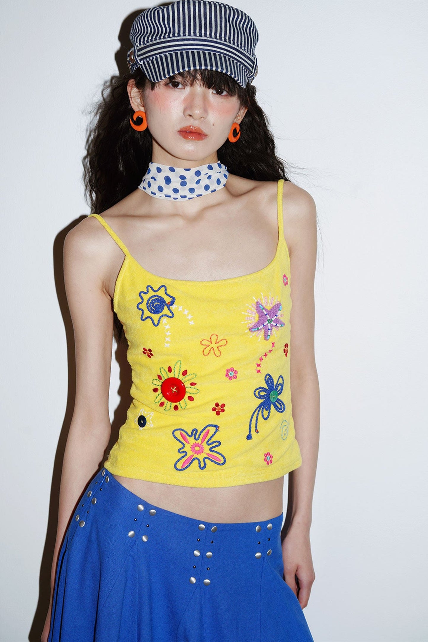 Colorful Rope Embroidery Camisole