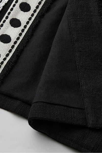 Loose Chinese Embroidered Cotton Linen Jacket