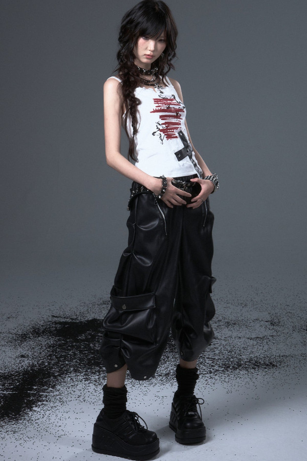 Street Punk Lantern Leather Pants