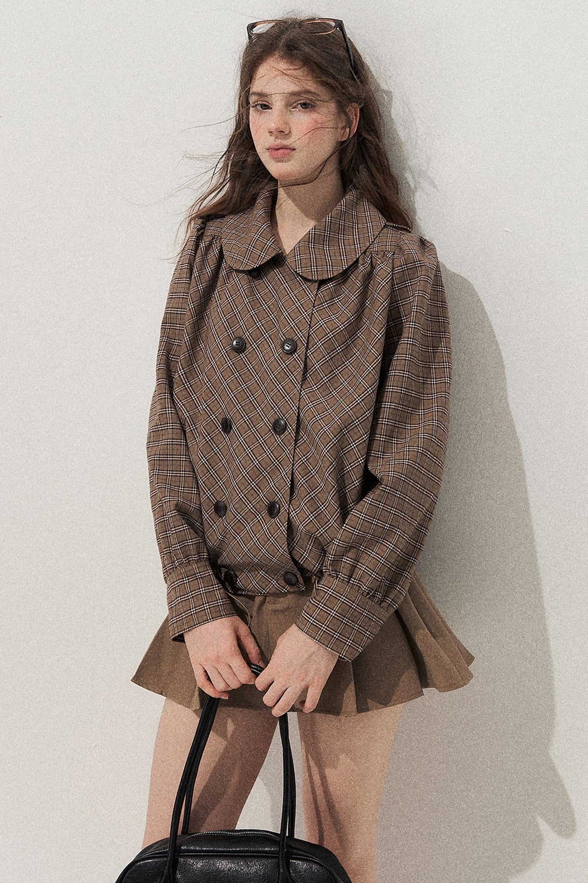 Polka Trench Coat and Skirt Set-Up