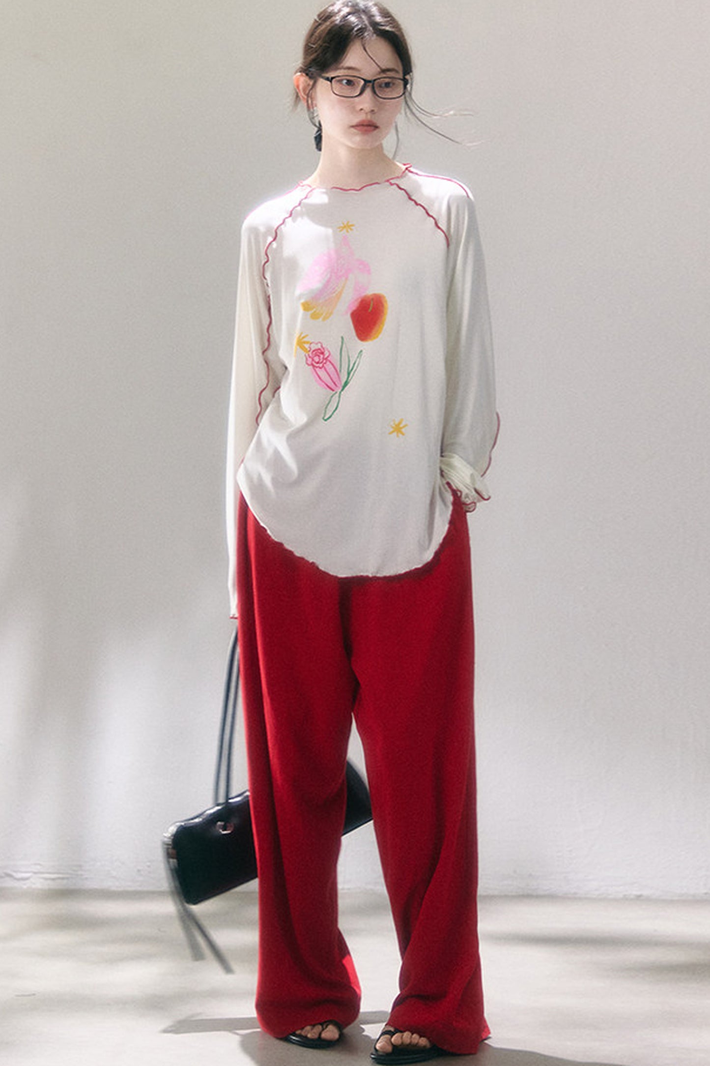 Linen Blend Air Wide-Leg Trousers