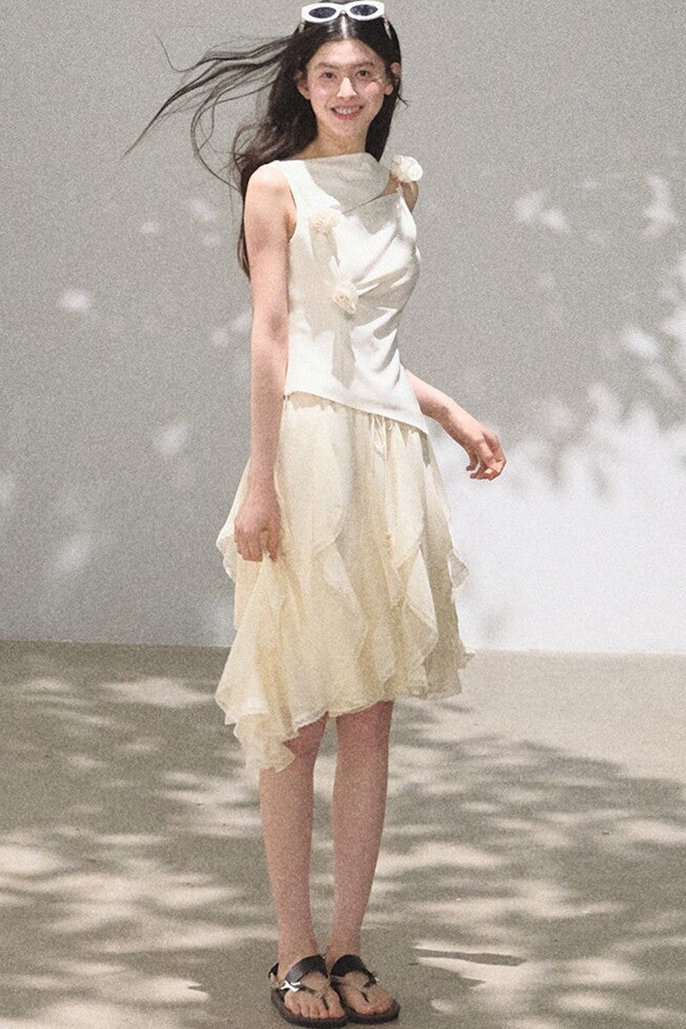 One-Shoulder Lyocell Wool Camisole