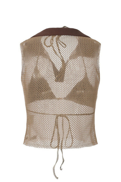 Light Mesh Ensemble Layered Top