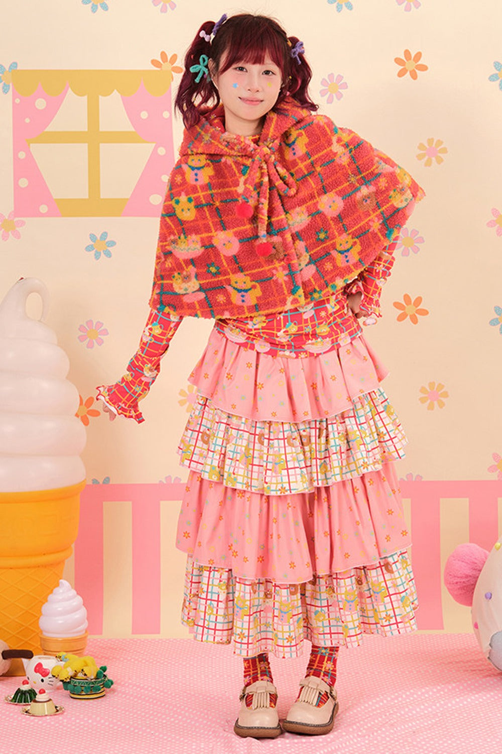Showa Dessert Two-Tone Cake Skirt