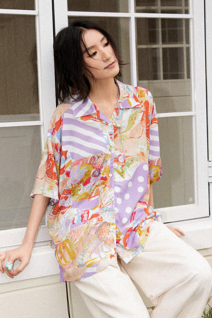 Retro Cuban Collar Shirt