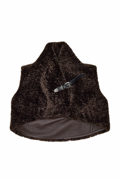 Belted Leopard Faux Fur Vest