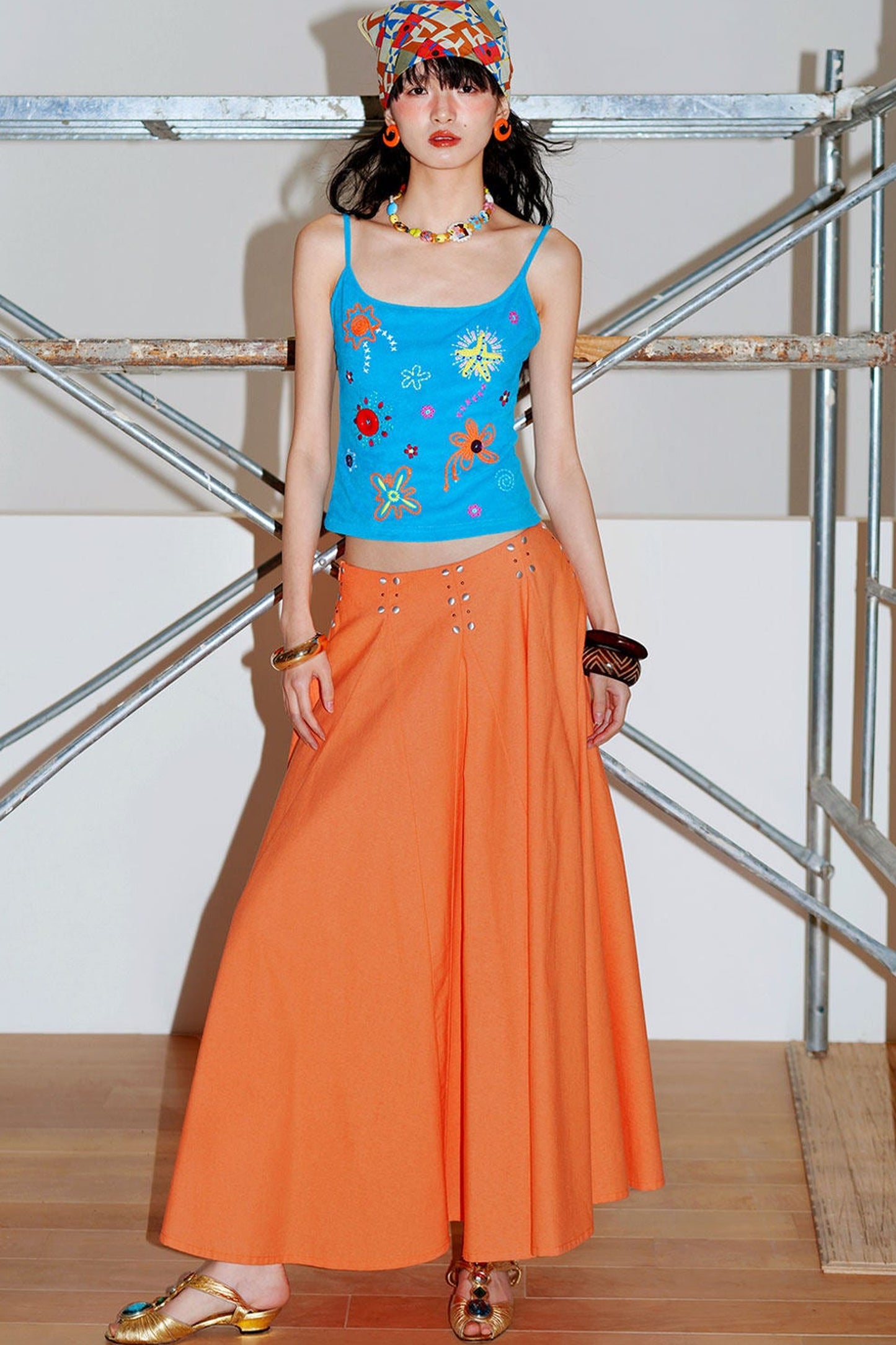 Colorful Rope Embroidery Camisole