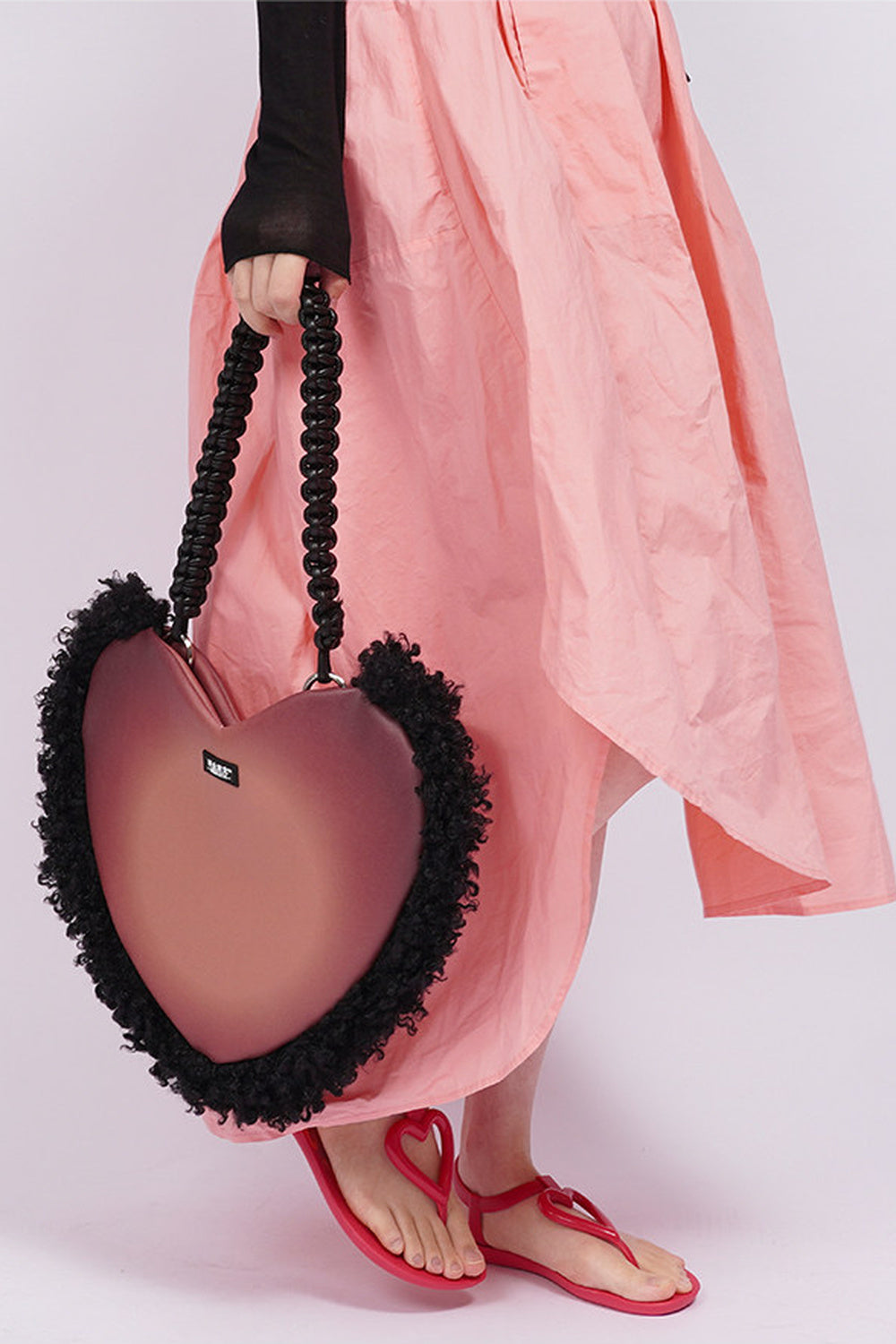 Borsa a tracolla in peluche Y2K