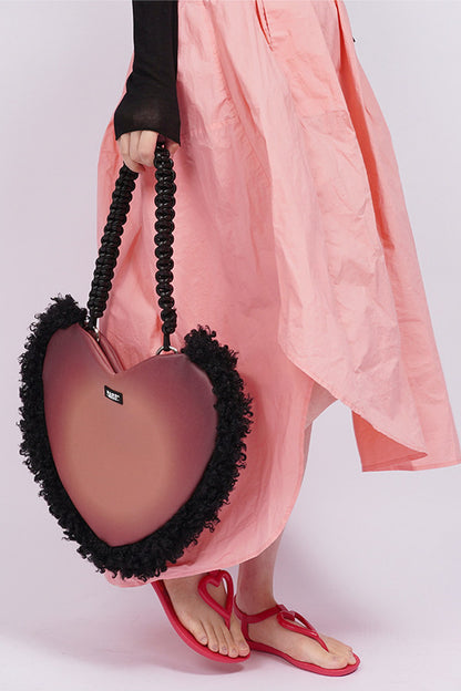 Borsa a tracolla in peluche Y2K