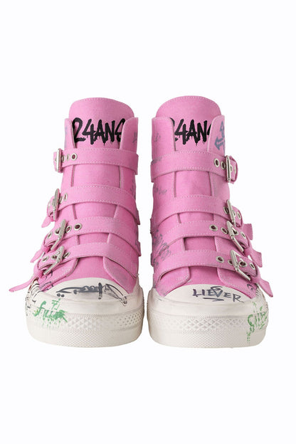 Punk Grunge Graffiti Canvas Shoes