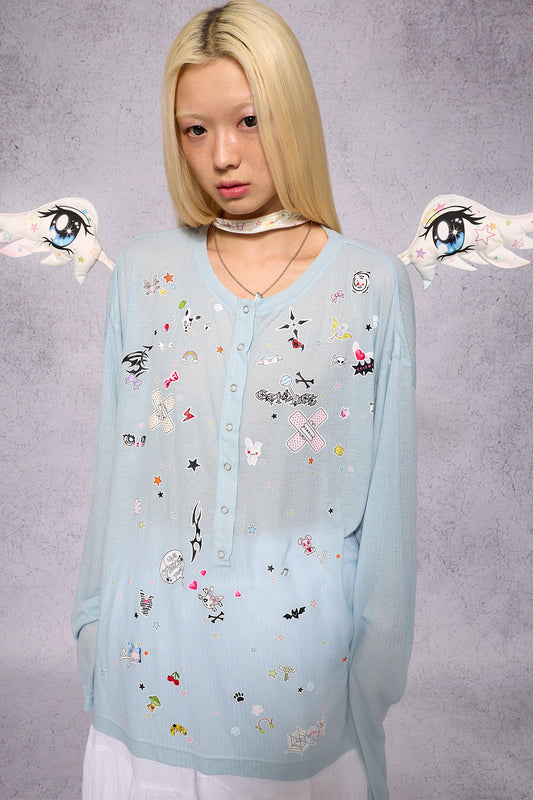 Dreamy Big Eyes Angel Wings Collar