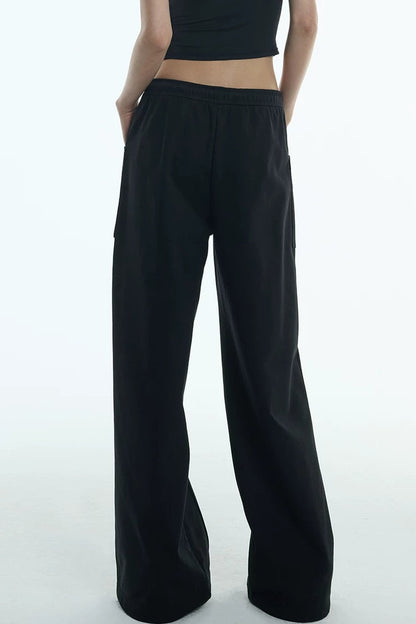 Double-Layer Wide-Leg Sweatpants