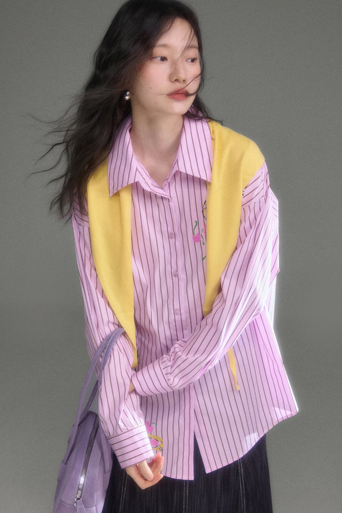 Holiday Striped Long-Sleeve Shirt and Pants Set-Up