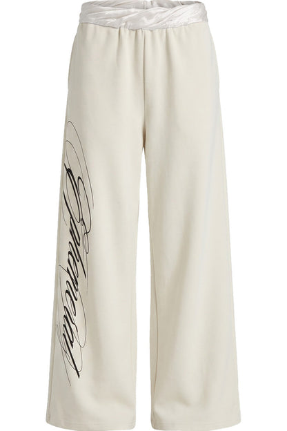 Satin Waistband Low-Waist Sweatpants
