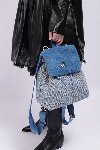 Y2K Furry Crossbody Backpack