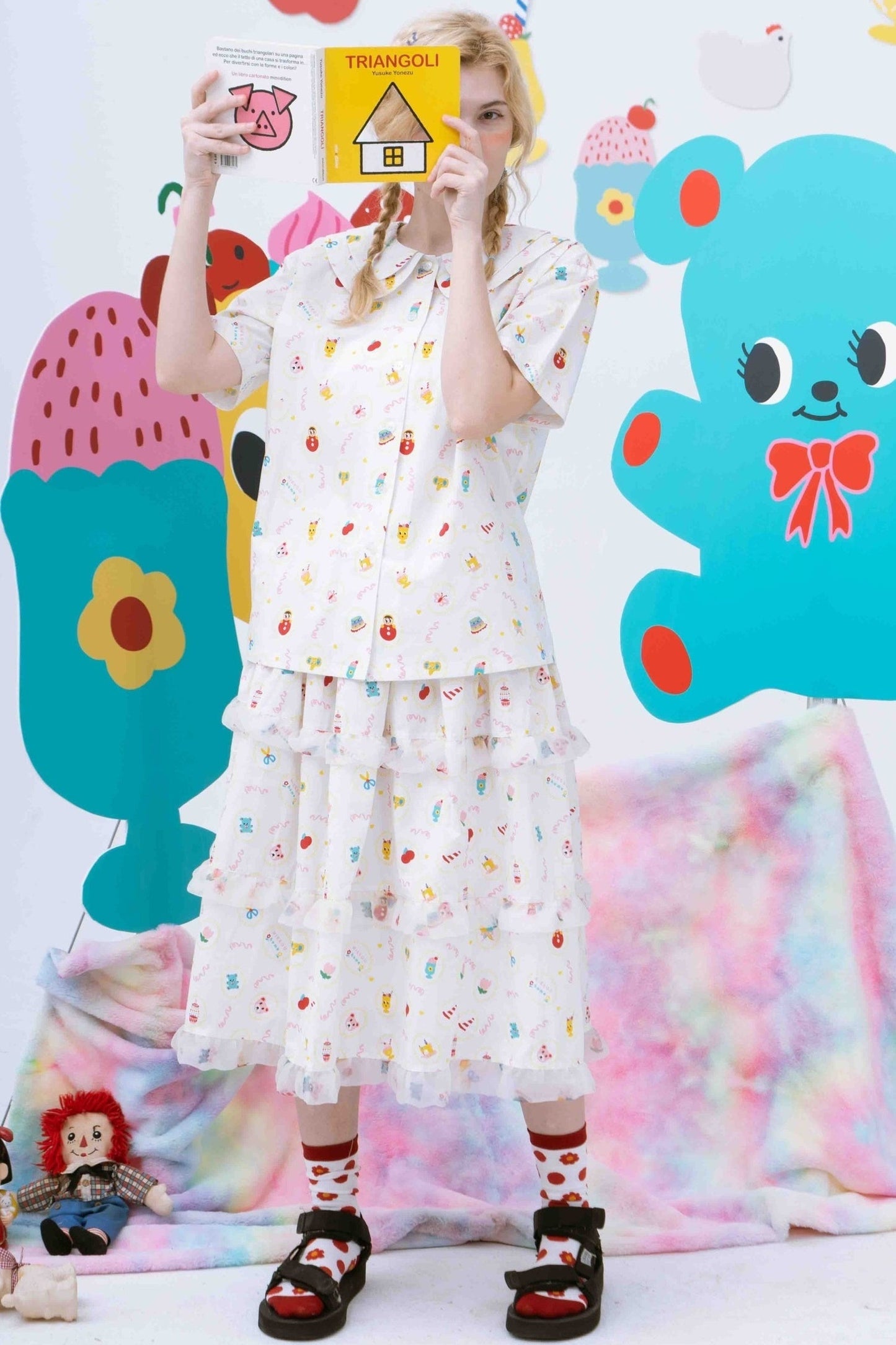Printed Tiered Skirt