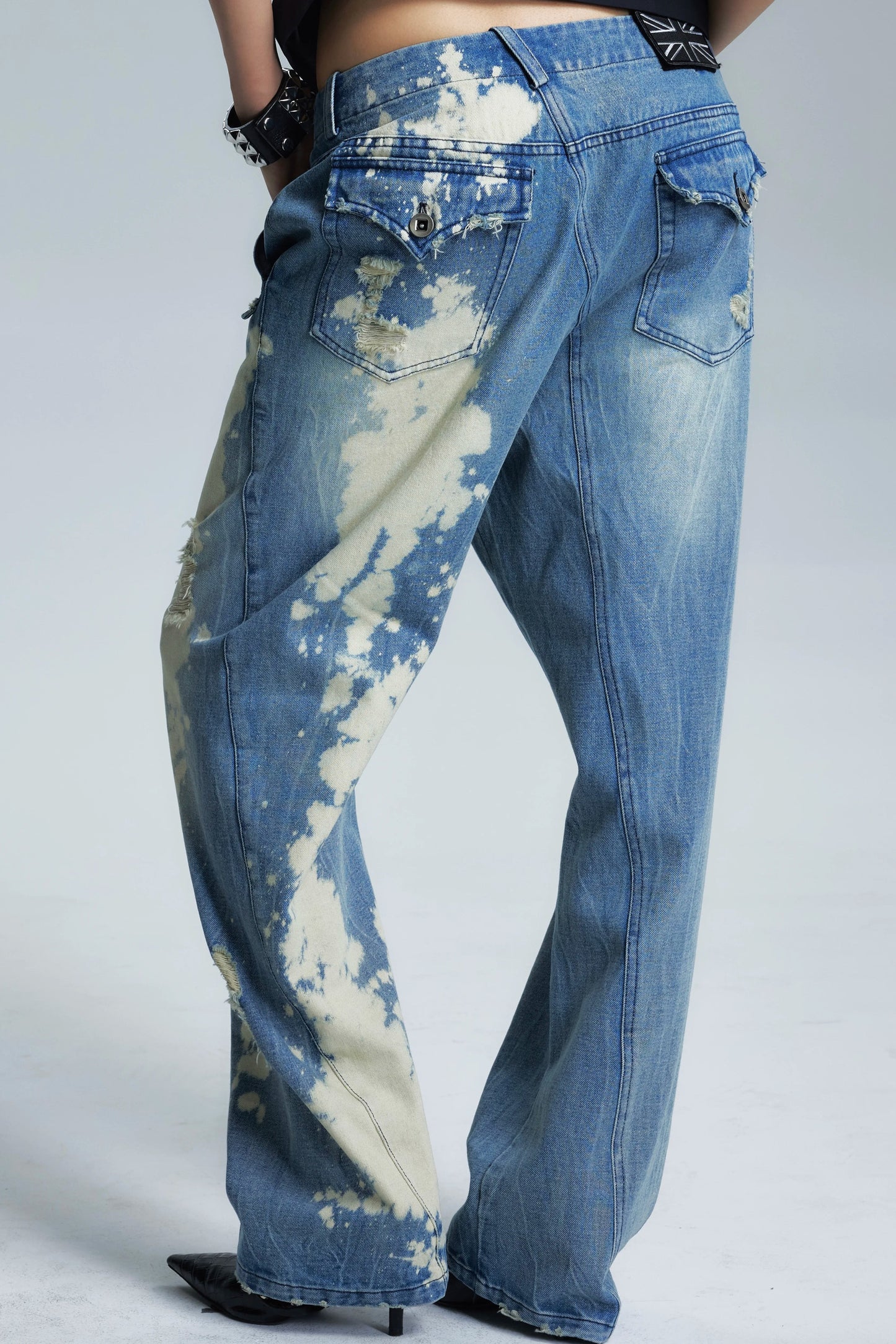 Vintage Washed Denim Pants