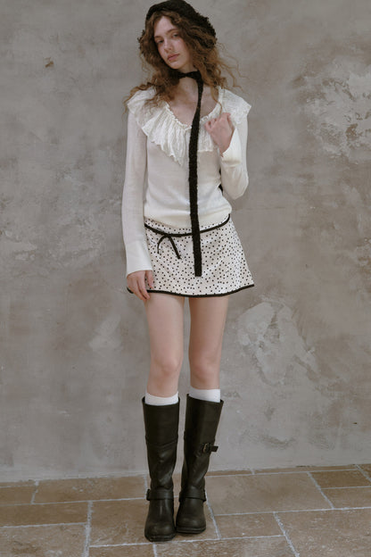 Sassy Moody Floral V-Neck Knitted Sweater