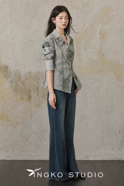 Denim Blue Flared Jeans