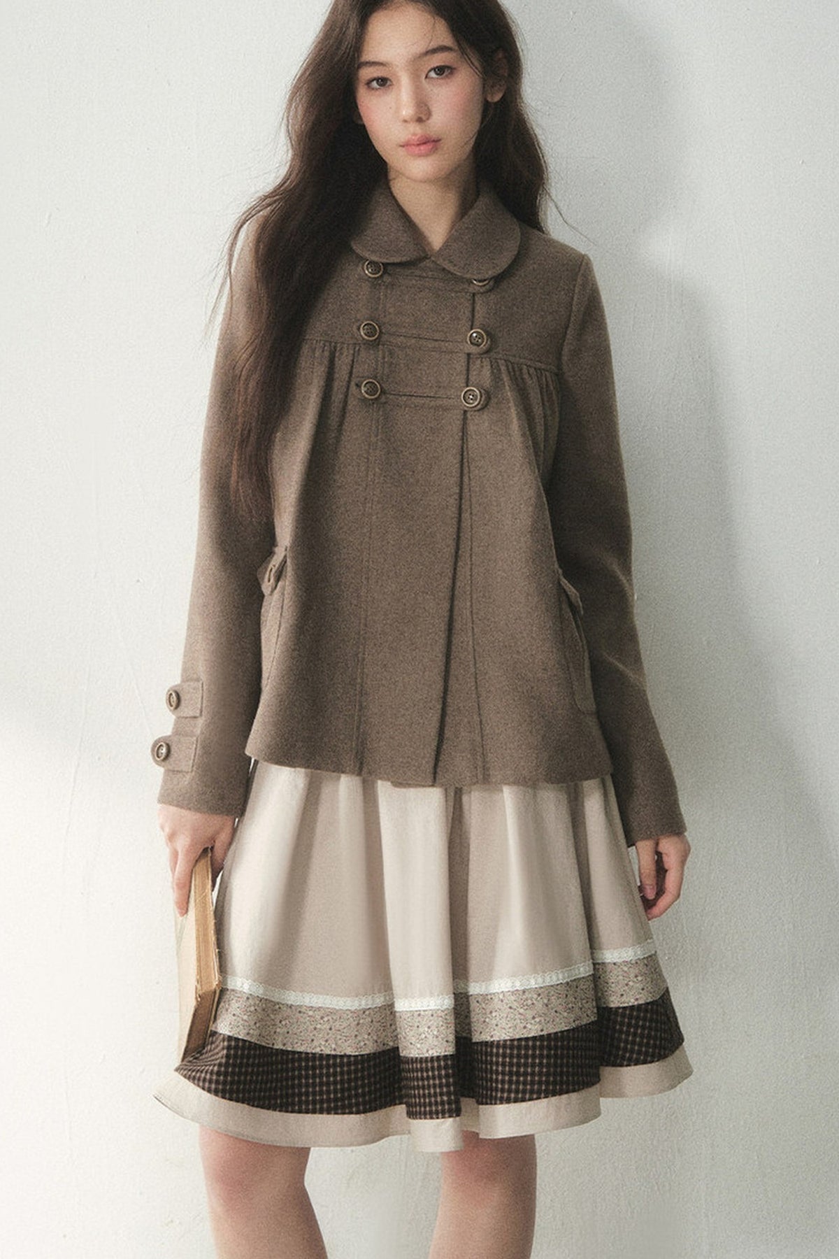 Chestnut Latte Napoleon Wool Coat
