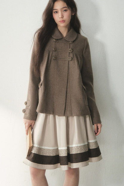 Chestnut Latte Napoleon Wool Coat
