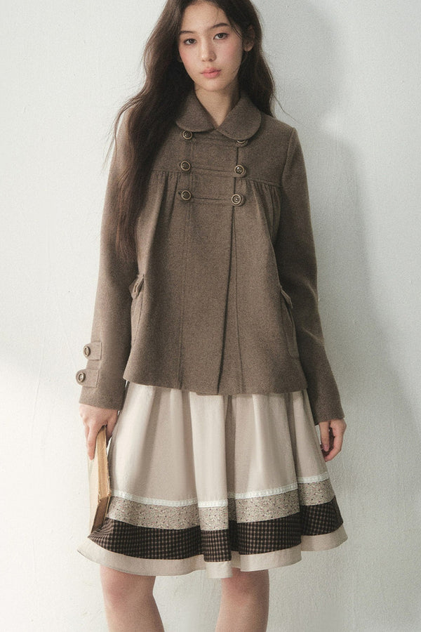 Chestnut Latte Napoleon Wool Coat