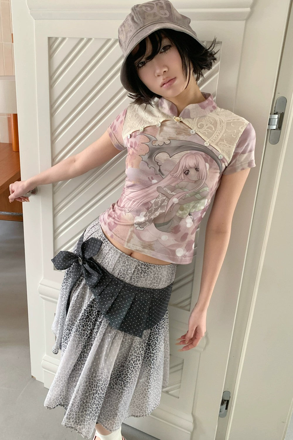 Lace Patchwork Cheongsam Top