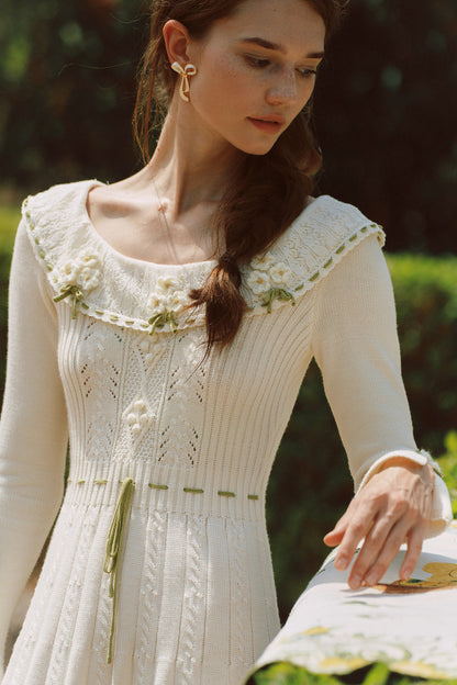 French Pastoral Retro Lazy Simple Knitted Top Set-Up