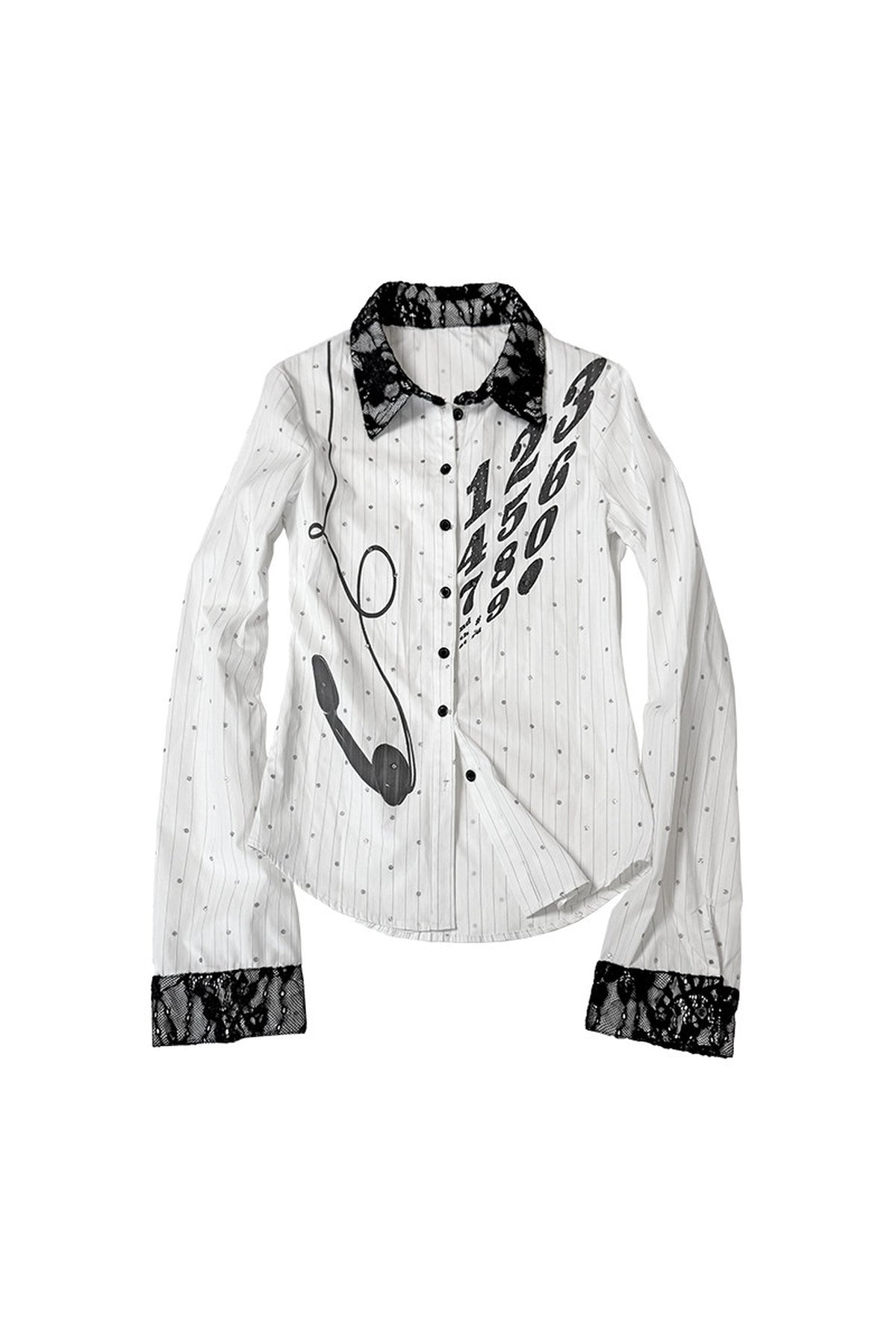Retro Telephone Lace Shirt