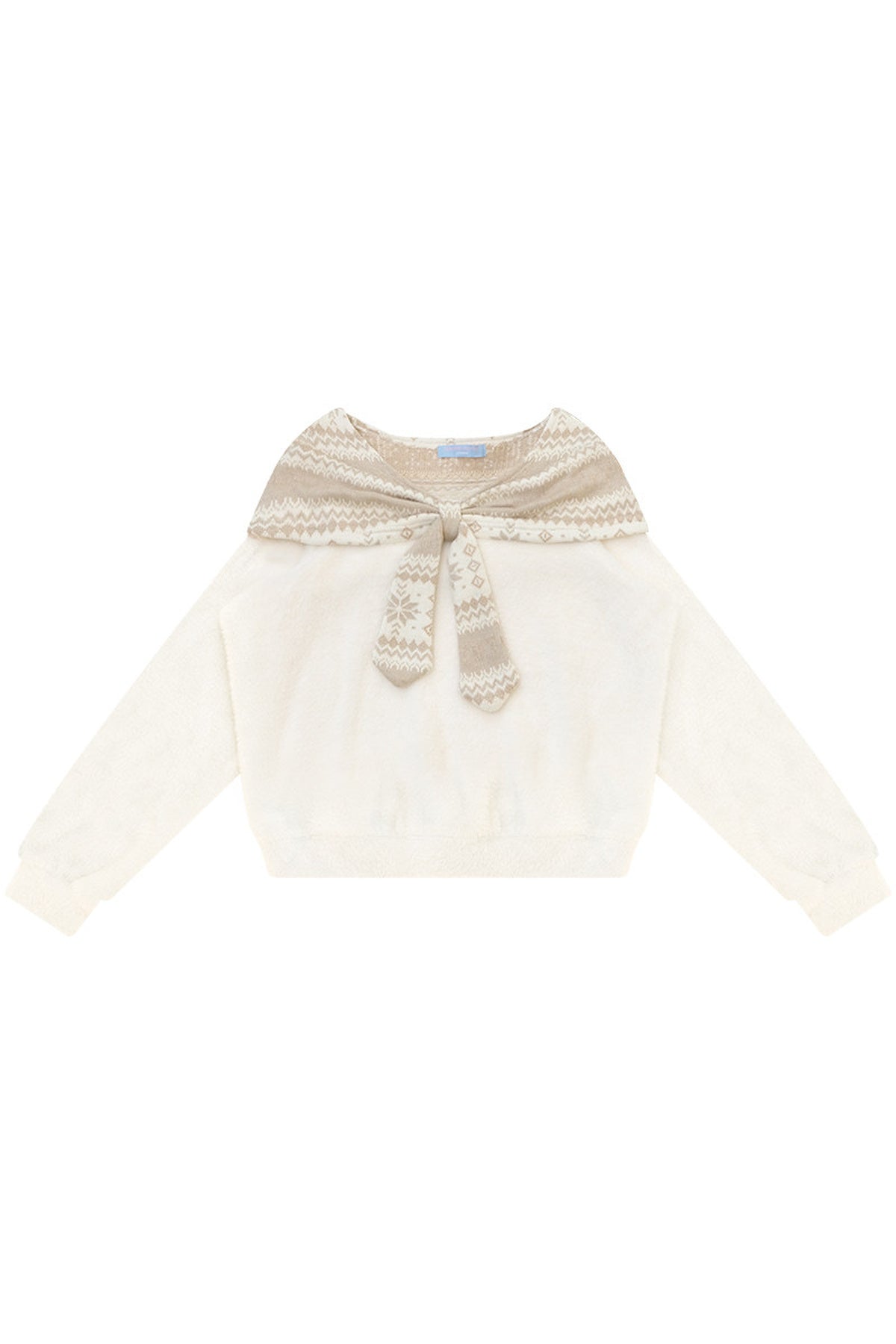 Fair Isle Shawl Collar Sweater