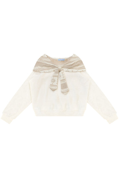 Fair Isle Shawl Collar Sweater