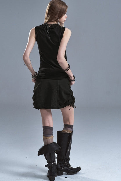 Twisted Letter Print Vest