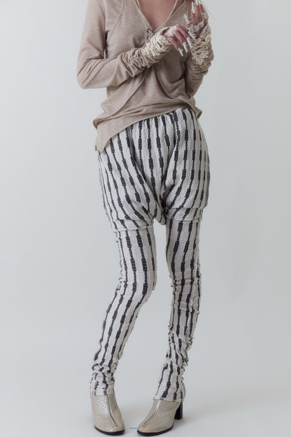 Leggings gonna a righe medievali