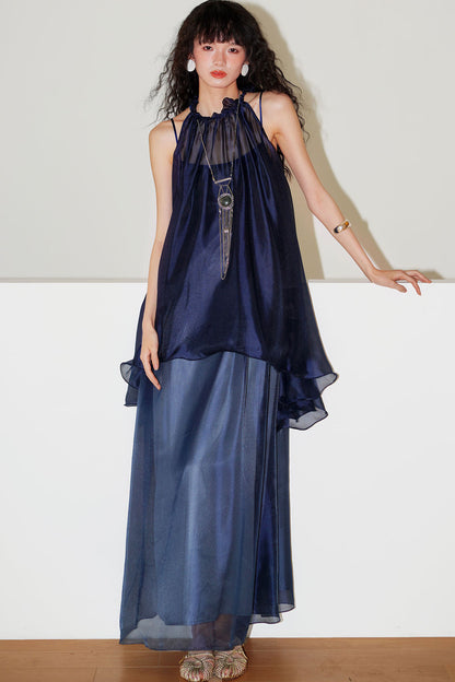 Pearlescent Gauze Dress Set