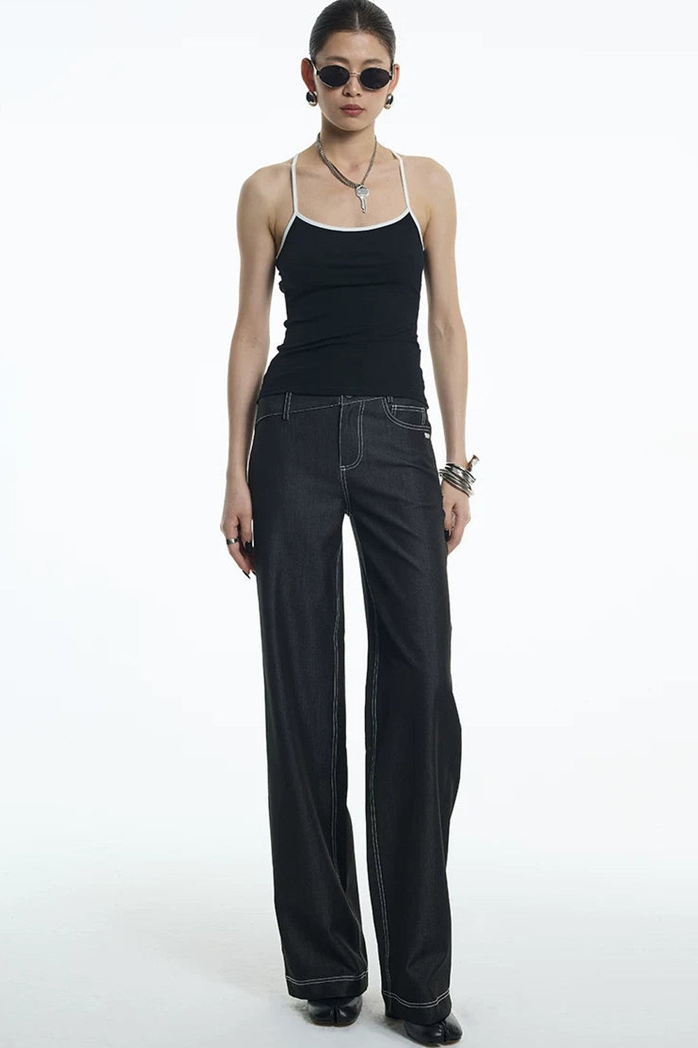 Camisole a goccia con schiena incrociata
