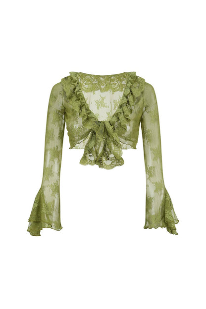 Printed Satin Dress Lace Set-Up