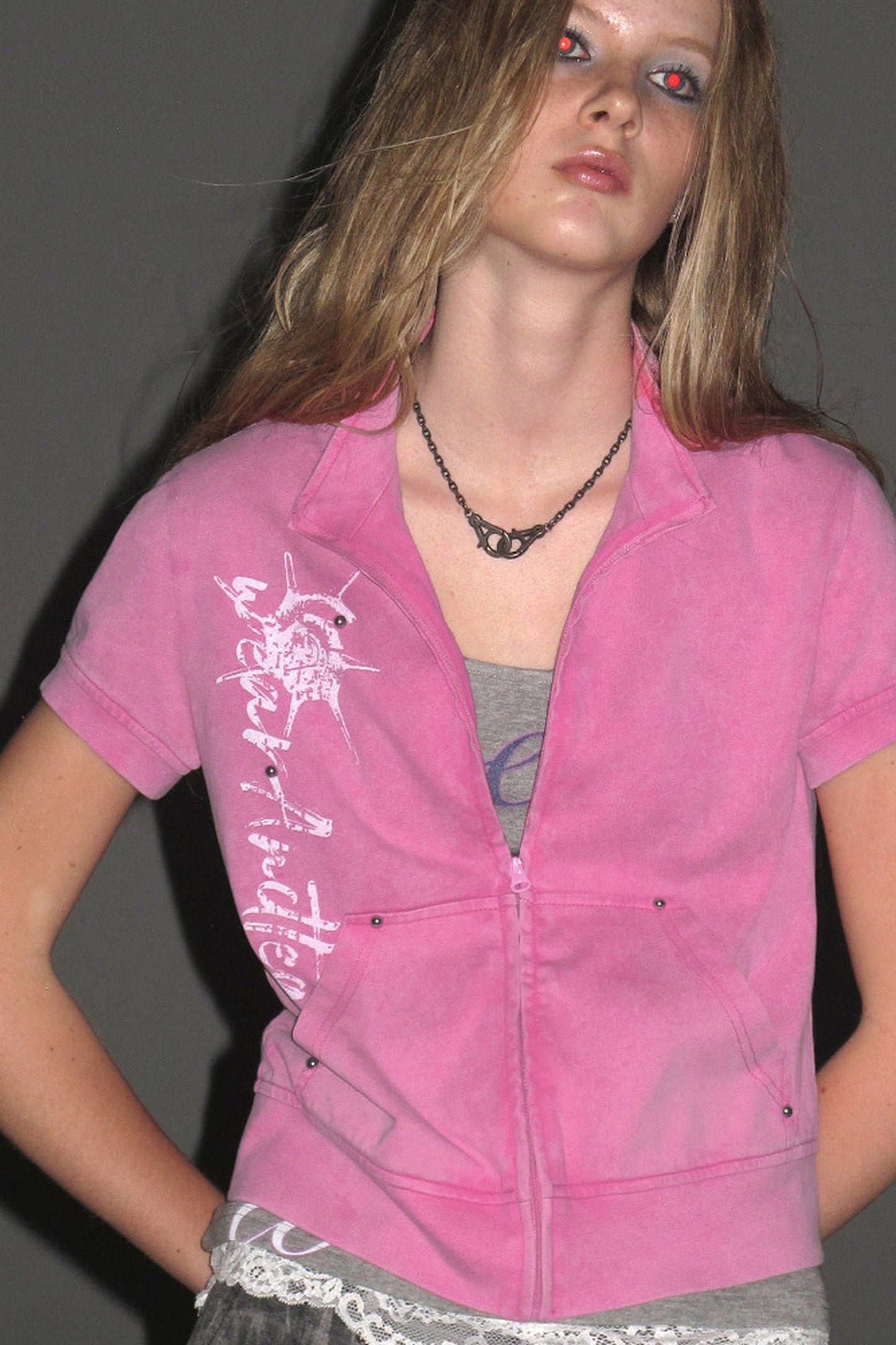 Distressed Punk Layered Sweatshirt